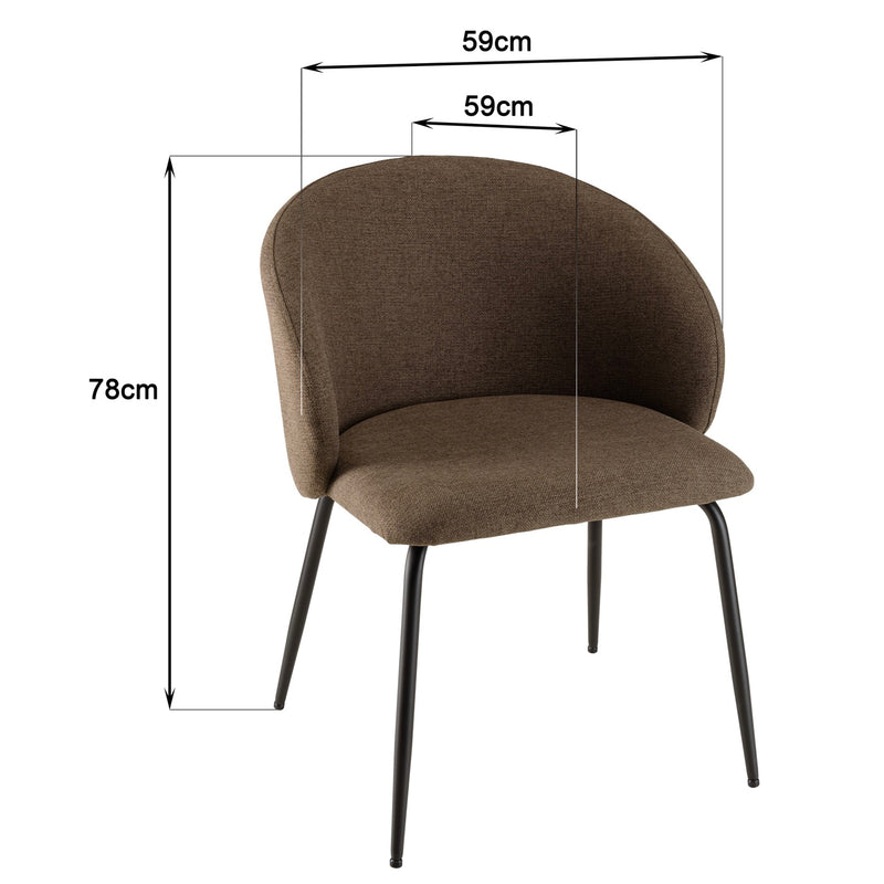 Tom - Lot De 2 Chaises - Marron