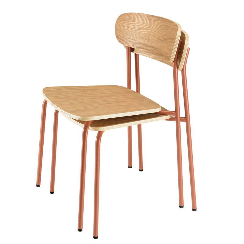 Tom - Set of 2 Chairs - Terracotta