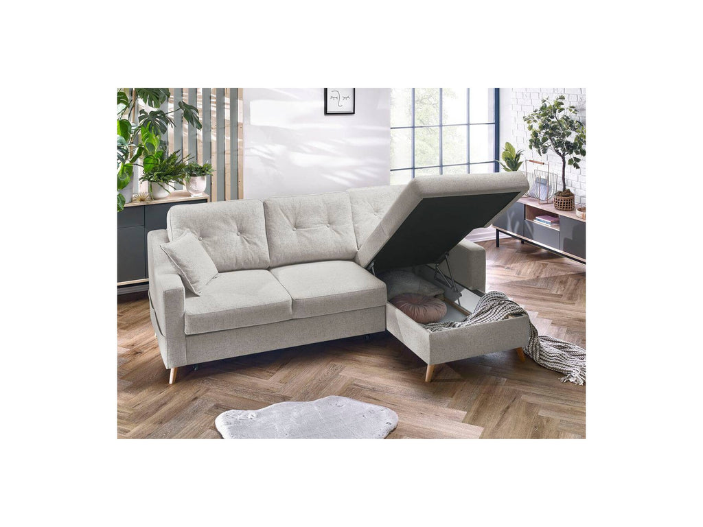 Corner Sofa Bed with Storage Sweden - Right-Hand Corner