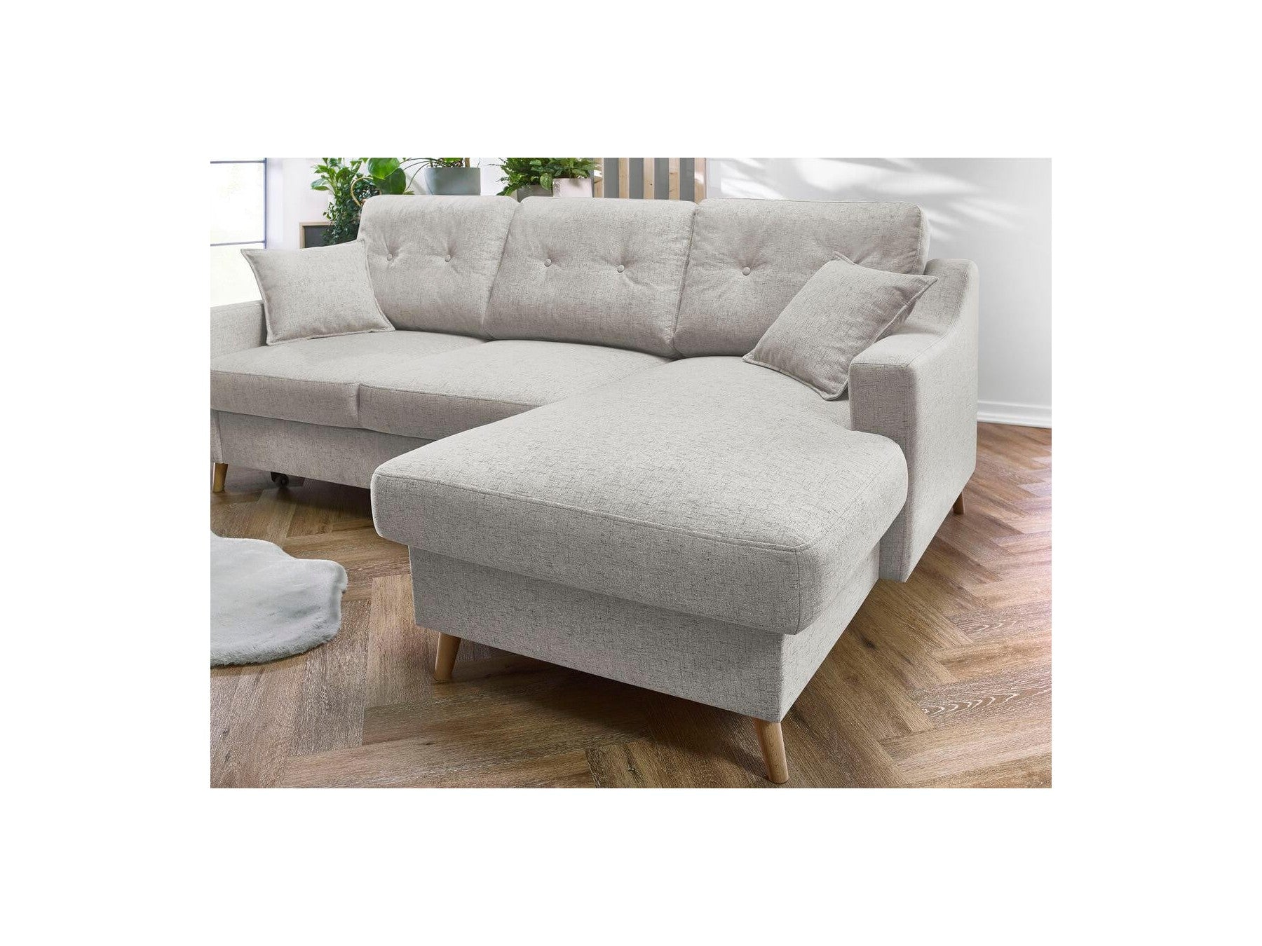 Corner Sofa Bed with Storage Sweden - Right-Hand Corner