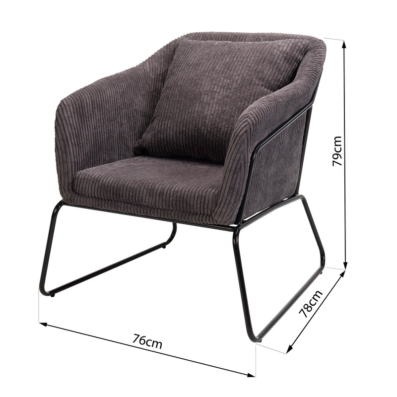 Agathe - Armchair - Gray