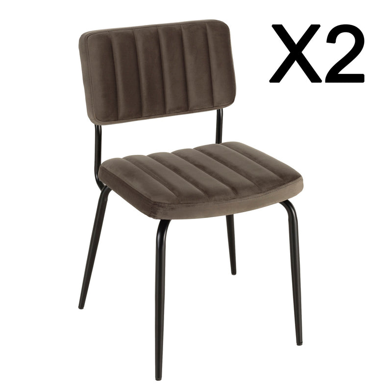 Agathe - Juego de 2 sillas - Gris