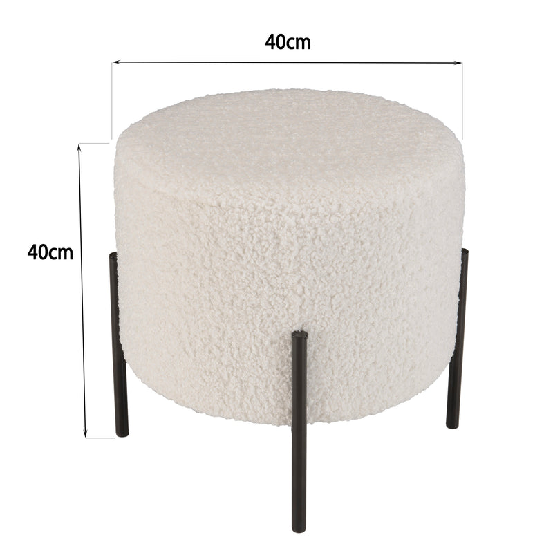 Agathe - Tabouret - Blanc