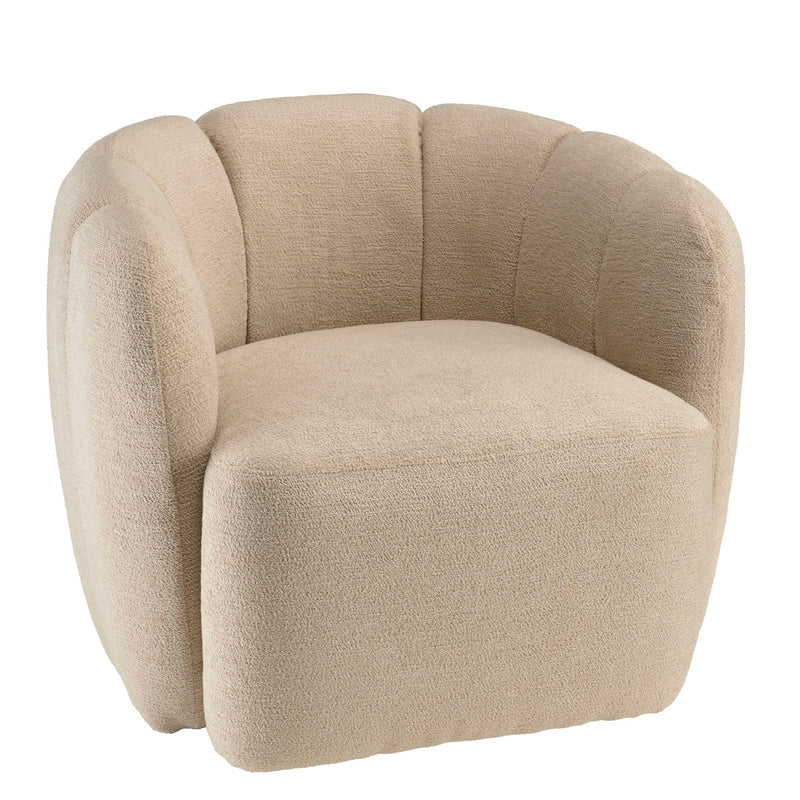 Agathe - Fauteuil - Beige/Marron Foncé