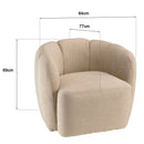 Agathe - Fauteuil - Beige/Marron Foncé