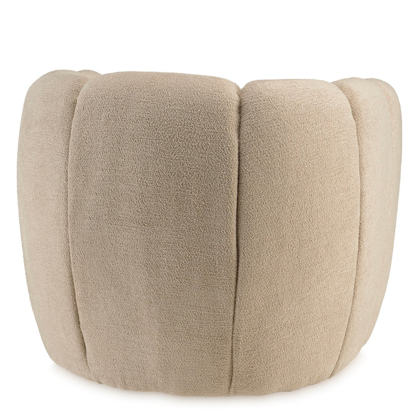 Agathe - Fauteuil - Beige/Marron Foncé