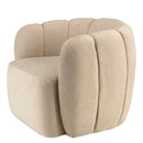 Agathe - Fauteuil - Beige/Marron Foncé