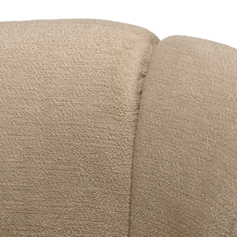 Agathe - Fauteuil - Beige/Marron Foncé