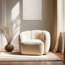 Agathe - Fauteuil - Beige/Marron Foncé