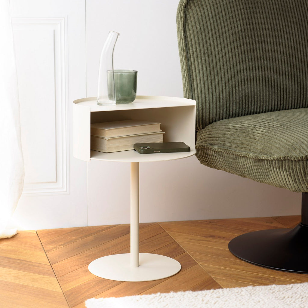 Agathe - Side Table & Pedestal Table - Beige