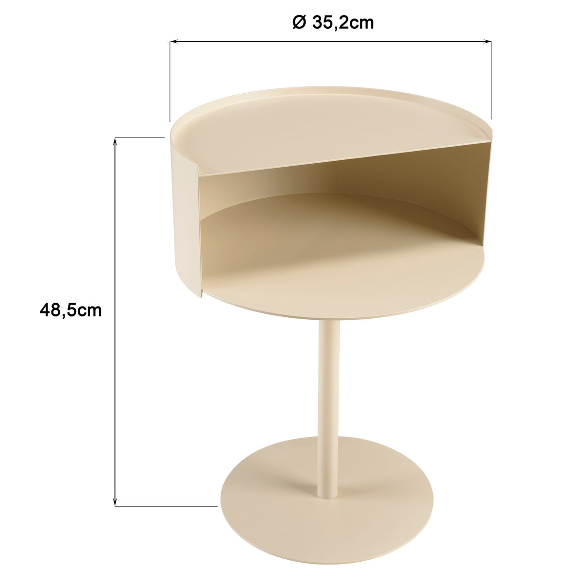 Agathe - Side Table & Pedestal Table - Beige