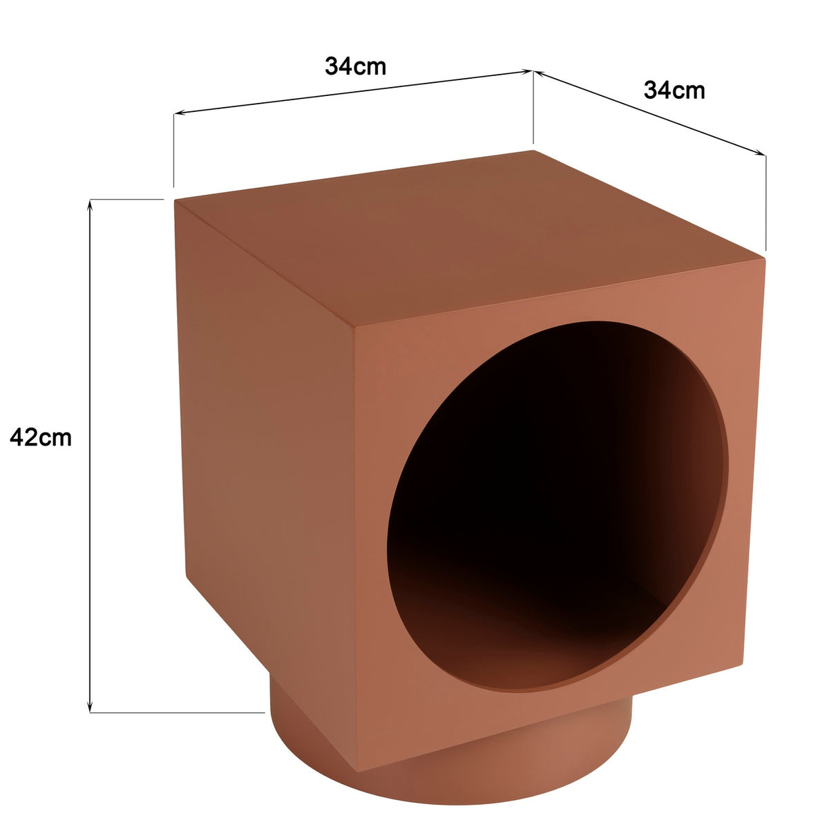 Agathe - Sofa Side Table & Pedestal Table - Terracotta