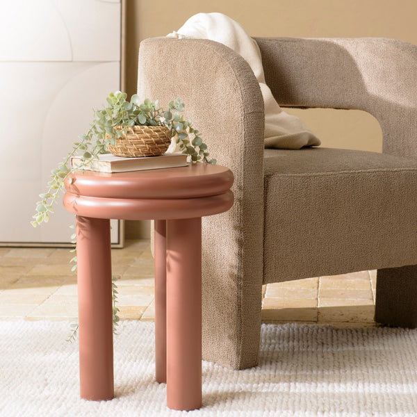 Agathe - Side Table & Pedestal Table - Terracotta