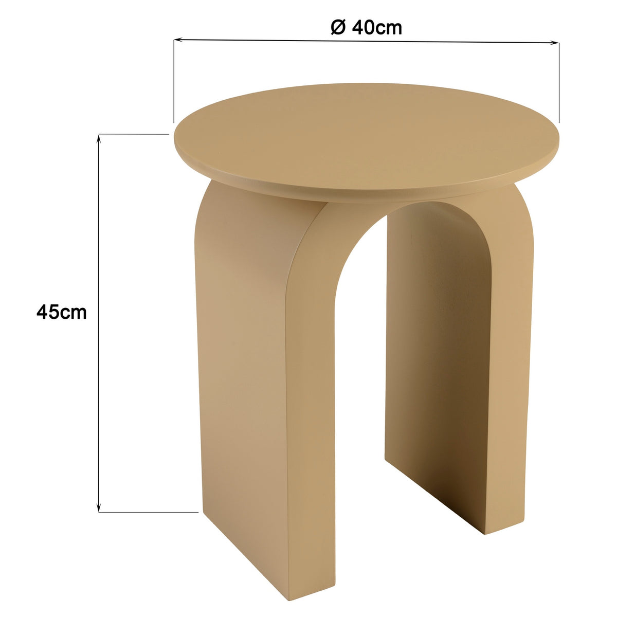 Agathe - Side Table & Pedestal Table - Taupe