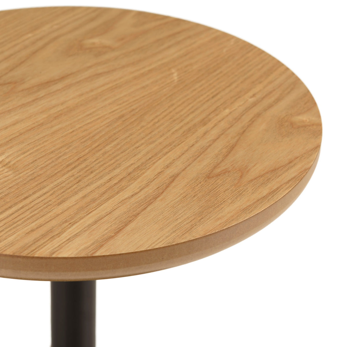 Agathe - Side Table & Pedestal Table - Light Wood/Black