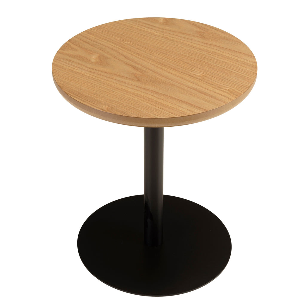 Agathe - Side Table & Pedestal Table - Light Wood/Black