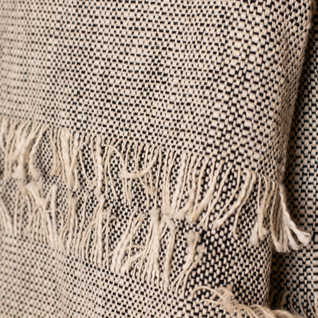 Sherpa - Plaid - Coton - Beige/Noir