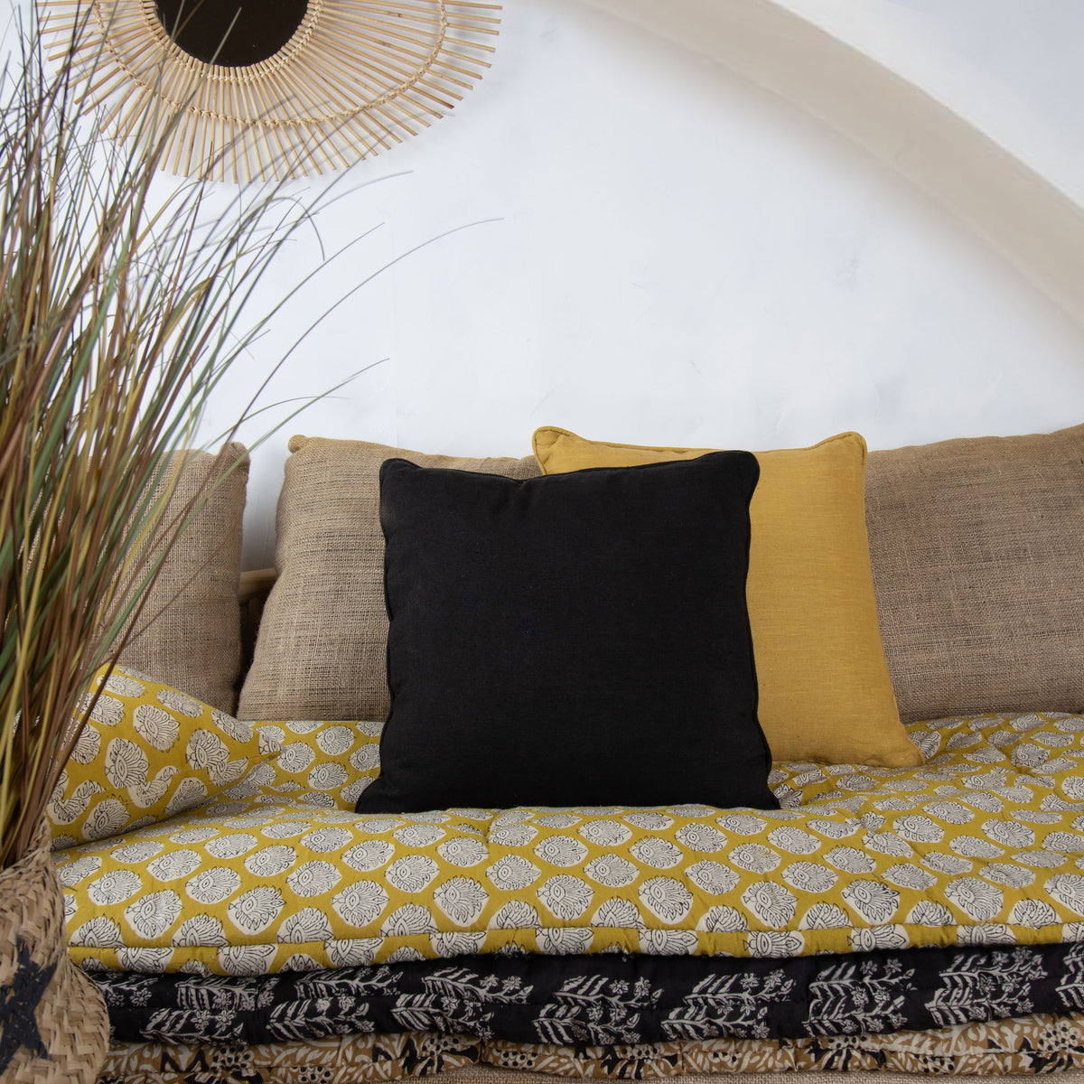 Cojín Nyl - Lino Negro