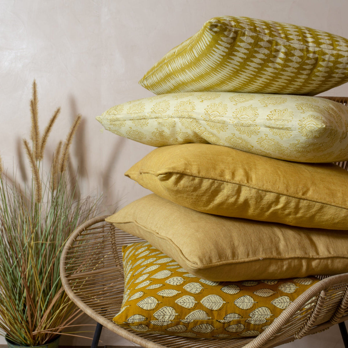 Nyl - Coussin Carré - Lin - Camel