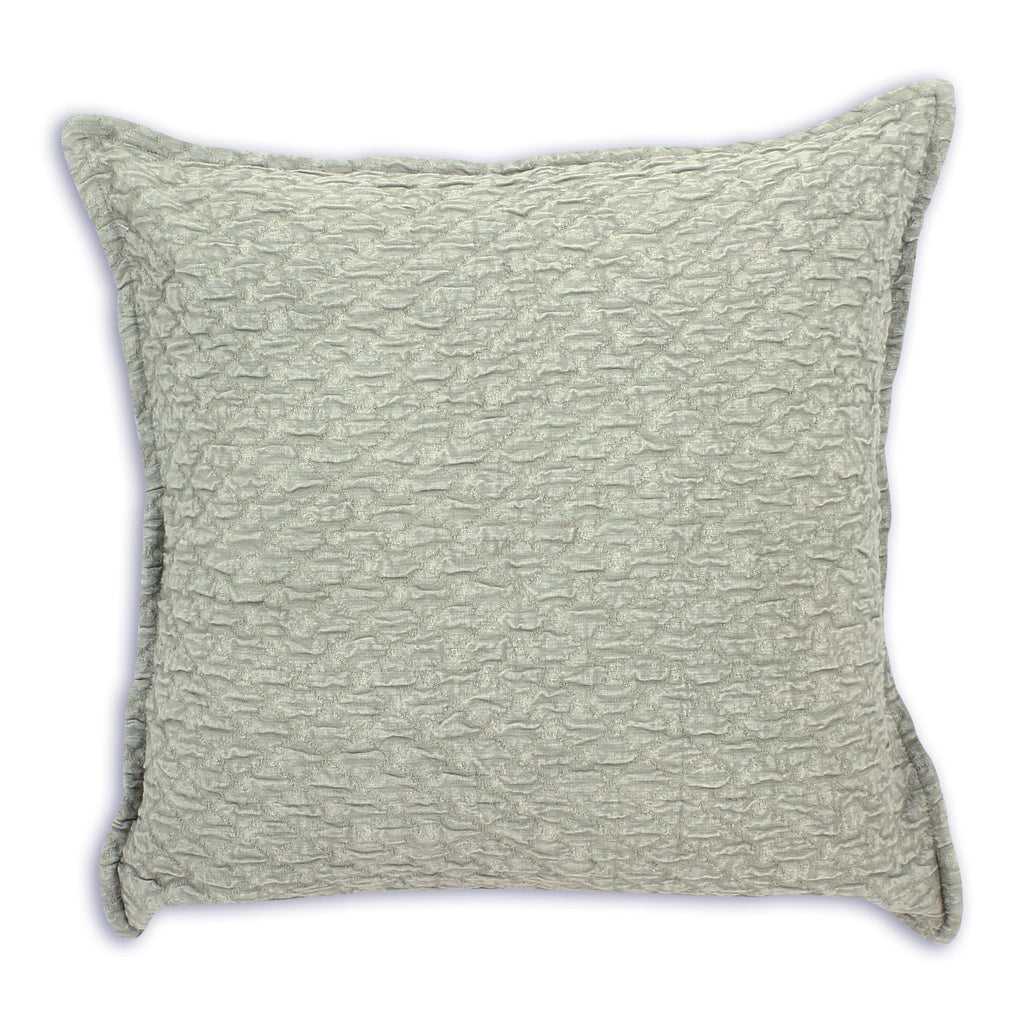 Gali Cushion - Green Cotton With Embossed Patterns