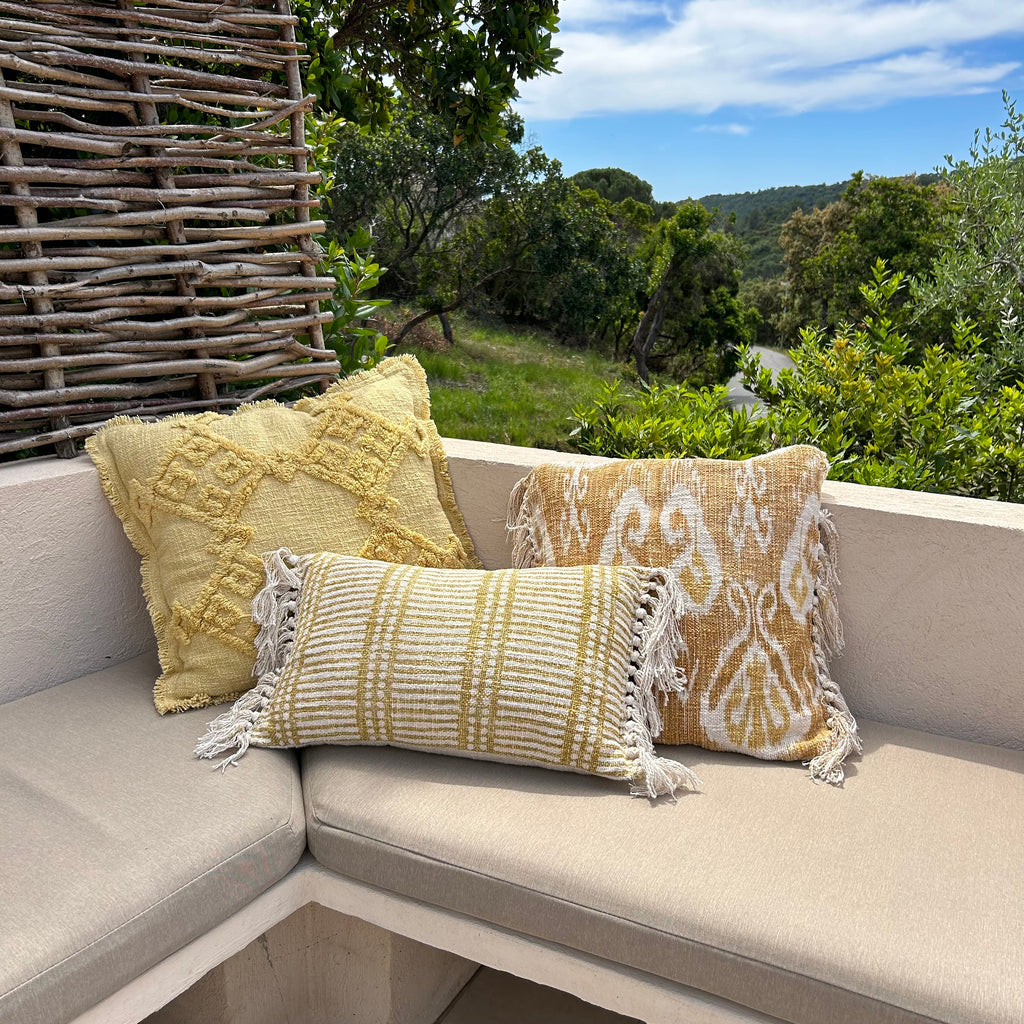 Candido - Coussin - Coton - Jaune Mimosa