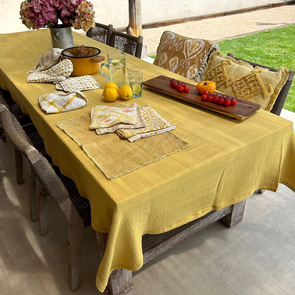 Camaro Double Washed Cotton Tablecloth 150X250 Cm