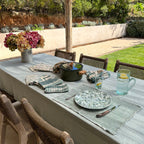 Camaro Double Tablecloth in Washed Celadon Green Cotton 150X250 Cm