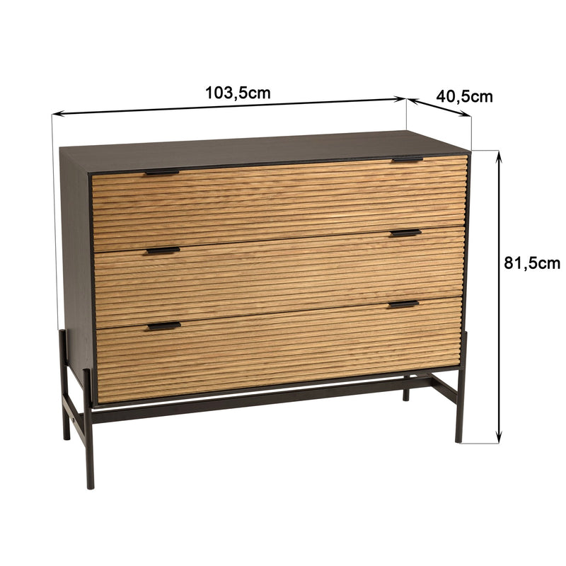 Cómoda - Charlie - Negro - Marrón