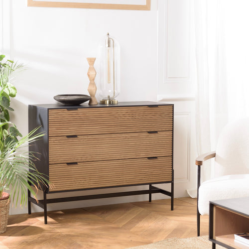 Cómoda - Charlie - Negro - Marrón