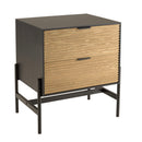 Mesita de noche - Charlie - Negro - Marrón