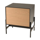 Mesita de noche - Charlie - Negro - Marrón