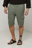 Autour Du Lin - Short - Kaki - Homme