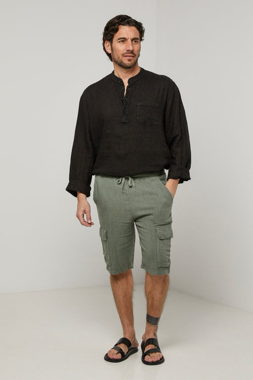 Autour Du Lin - Short - Kaki - Homme