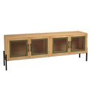 Mueble TV - Helena - Madera Clara - Verde - Negro