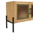 Mueble TV - Helena - Madera Clara - Verde - Negro
