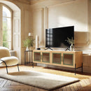 Mueble TV - Helena - Madera Clara - Verde - Negro