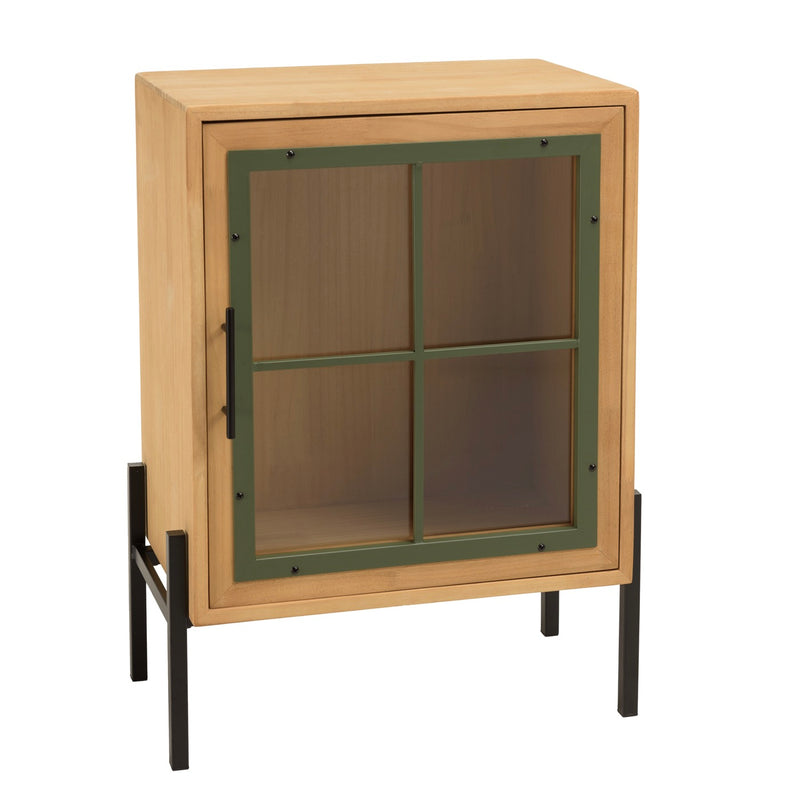 Sillón - Helena - Madera Clara - Verde - Negro