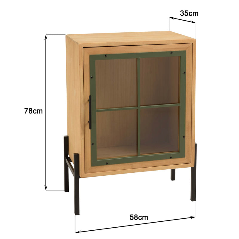 Sillón - Helena - Madera Clara - Verde - Negro