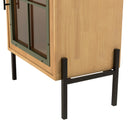 Sillón - Helena - Madera Clara - Verde - Negro