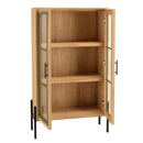 Cómoda Y Vitrina - Helena - Madera Clara - Verde - Negro