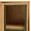 Cómoda Y Vitrina - Helena - Madera Clara - Verde - Negro