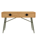 Consola - Helena - Madera Clara - Verde - Negro