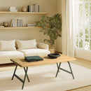 Mesa de Centro - Helena - Madera Clara - Verde