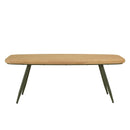 Mesa de Centro - Helena - Madera Clara - Verde