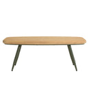 Mesa de Centro - Helena - Madera Clara - Verde