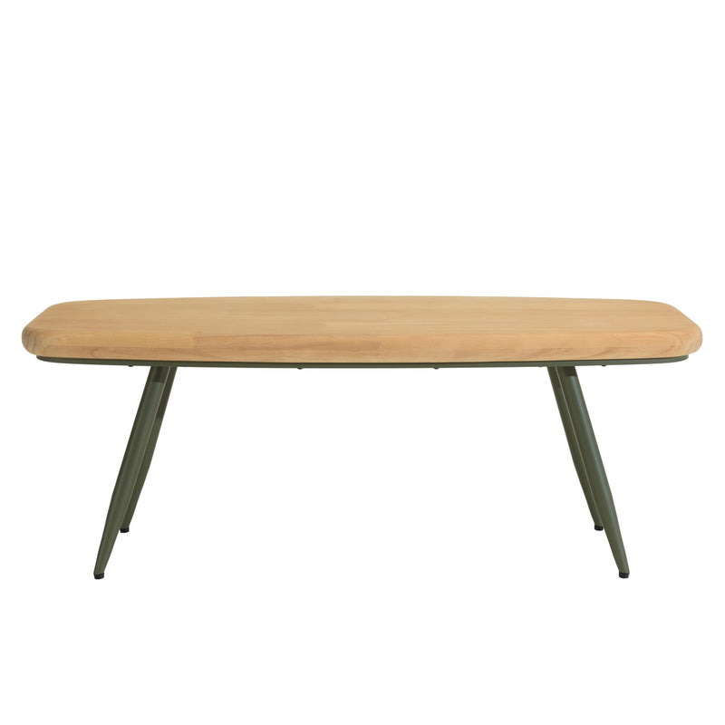 Mesa de Centro - Helena - Madera Clara - Verde