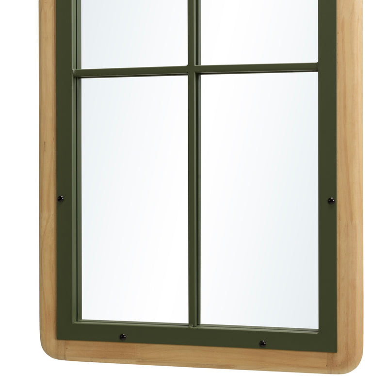 Espejo - Helena - Madera clara - Verde - Negro