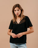 TEESHIRT NOIR MANOIR NOIR