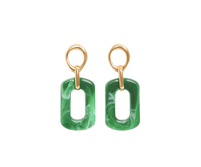 BOUCLES D'OREILLES VERT MANOLI VERT