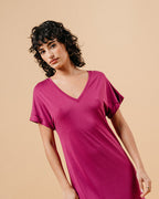 AUBERGINE DRESS MARGAUX AUBERGINE